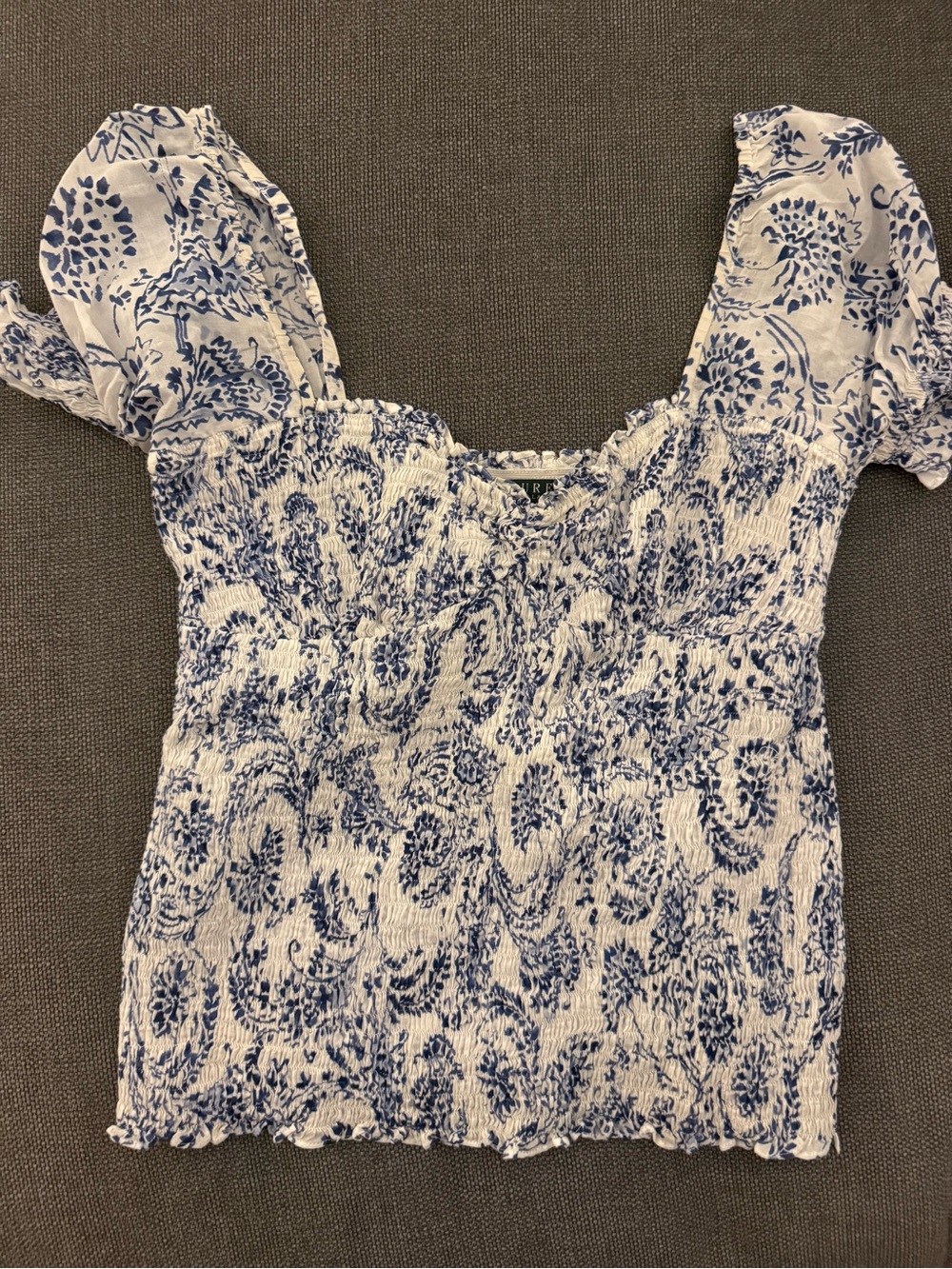 Ralph Lauren Smocked Vintage Peasant Top